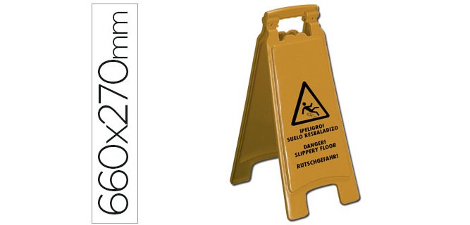 Cartel plastico q-connect señalizacion suelo resbaladizo