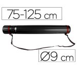 Portaplanos plastico liderpapel diametro 9 cm extensible hasta 125 cm negro