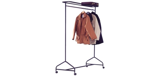Vestidor portatil con repisa capacidad para 40 perchas
