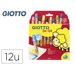 Lapices de colores giotto super bebe caja de 12 lapices colores surtidos + sacapuntas