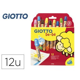 Lapices de colores giotto super bebe caja de 12 lapices colores surtidos + sacapuntas