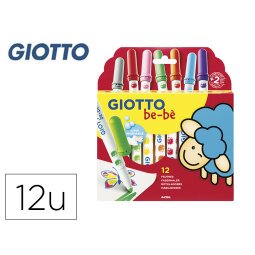 Rotulador giotto super bebe caja de 12 colores surtidos