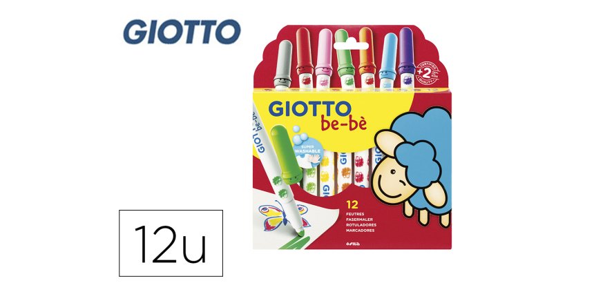 Rotulador giotto super bebe caja de 12 unidades colores surtidos