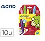 Lapices cera giotto super bebe caja de 10 colores surtidos + sacapuntas