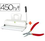 Encuadernadora para espiral q-connect perfora 10 hojas tamaño a4 encuaderna hasta 450 hojas paso 5:1