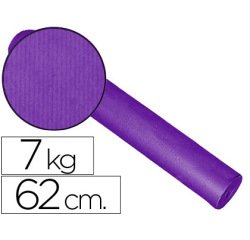 Papel de regalo kraft liso bobina ancho 62 cm peso 7 kg gramaje 60 gr color lila