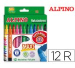 Rotulador alpino maxi caja de 12 unidades colores surtidos