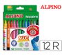 Rotulador alpino maxi caja de 12 unidades colores surtidos