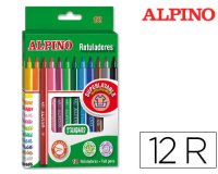 Rotulador alpino standard caja de 12 unidades colores surtidos