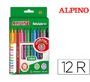 Rotulador alpino standard caja de 12 unidades colores surtidos