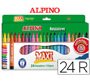 Rotulador alpino maxi caja de 24 unidades colores surtidos