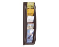 Expositor mural paperflow postales a6 negro 5 casillas 650x181x95 mm