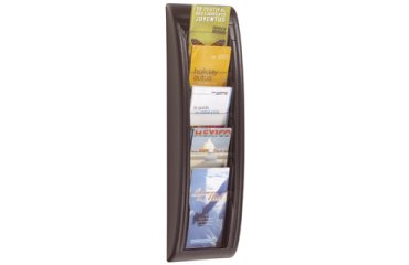 Expositor mural paperflow postales a6 negro 5 casillas 650x181x95 mm