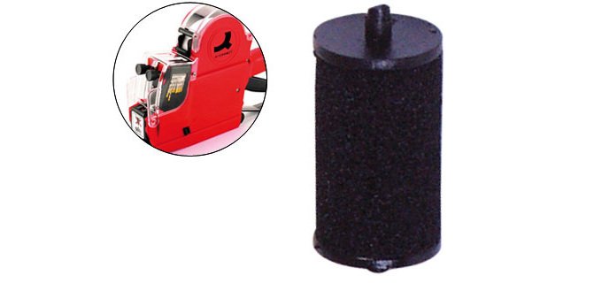 Rodillo entintador q-connect 18 mm tinta color negro para etiquetadora q-connect kf00711