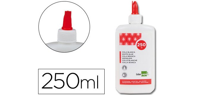 Pegamento cola blanca lavable liderpapel bote de 250 ml