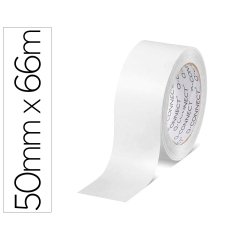 Cinta adhesiva polipropileno 45 micras blanca q-connect 66 m x 50 mm