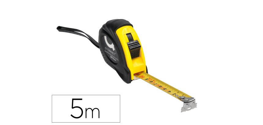 Flexometro q-connect con freno material antichoque 19 mm de ancho longitud 5 m