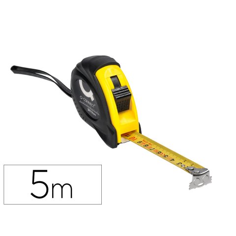 Flexometro q-connect con freno material antichoque 19 mm de ancho longitud 5 m