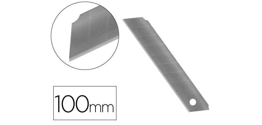 Repuesto cuter q-connect ancho para modelos kf10632/kf10635/kf10937/kf10634 cuchilla 18 mm blister 12 unidades