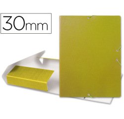 Carpeta proyectos liderpapel folio lomo 30mm carton gofrado amarilla