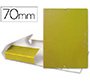 Carpeta proyectos liderpapel folio lomo 70mm carton gofrado amarilla