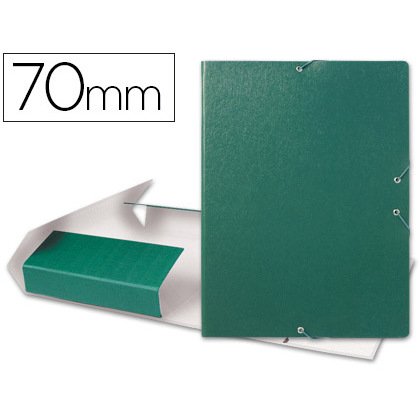 Carpeta proyectos liderpapel folio lomo 70mm carton gofrado verde