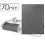 Carpeta proyectos liderpapel folio lomo 70mm carton gofrado gris