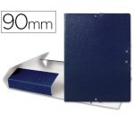 Carpeta proyectos liderpapel folio lomo 90mm carton gofrado azul