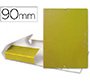 Carpeta proyectos liderpapel folio lomo 90mm carton gofrado amarilla