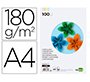 Cartulina liderpapel a4 180g/m2 4 colores surtidos paquete de 100 hojas