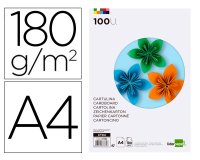 Cartulina liderpapel a4 180g/m2 10 colores surtidos paquete de 100 hojas