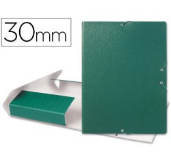 Carpeta proyectos liderpapel folio lomo 30mm carton gofrado verde
