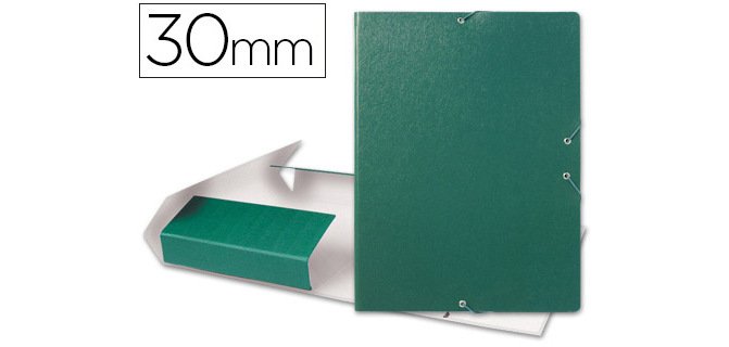 Carpeta proyectos liderpapel folio lomo 30mm carton gofrado verde