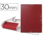 Carpeta proyectos liderpapel folio lomo 30mm carton gofrado roja