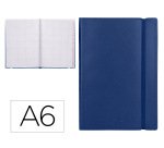Libreta indice liderpapel similpiel a6 120 hojas 70gr color azul