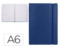 Libreta indice liderpapel similpiel a6 120 hojas 70gr color azul