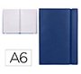 Libreta indice liderpapel similpiel a6 120 hojas 70gr color azul