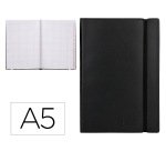 Libreta indice liderpapel similpiel a5 120 hojas 70gr color negro