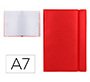 Libreta indice liderpapel similpiel a7 120 hojas 70gr color rojo
