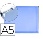 Carpeta dossier liderpapel a5 cierre de cremallera azul