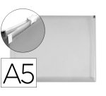 Carpeta dossier liderpapel a5 cierre de cremallera transparente