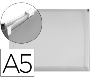 Carpeta dossier liderpapel a5 cierre de cremallera transparente