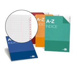 Indice liderpapel tapa cartoncillo cuarto 24 hojas 70g/m2 colores surtidos