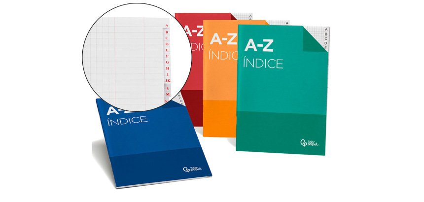 Indice liderpapel tapa cartoncillo cuarto 24 hojas 70g/m2 colores surtidos
