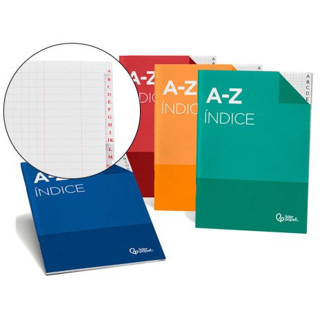 Indice liderpapel tapa cartoncillo cuarto 24 hojas 70g/m2 colores surtidos
