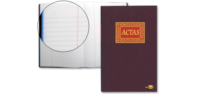 Libro liderpapel folio 100 hojas actas
