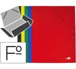Carpeta liderpapel gomas tres solapas carton plastificado folio colores surtidos