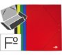 Carpeta liderpapel gomas tres solapas carton plastificado folio colores surtidos