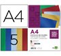 Cartulina liderpapel a4 235 g/m2 metalizada 5 colores surtidos paquete de 50 hojas