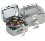 Caja caudales q-connect 6\" 152x115x80 mm plata con portamonedas